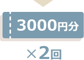 3000円分×2回