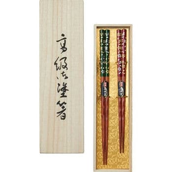 特選 若狭塗 花やしき 桐箱2膳セット
