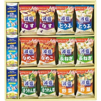 【お歳暮限定】日清オイリオ×アマノフーズ　アマニ油とおみそ汁のここから始まる健康習慣ギフト　MCNA-50A