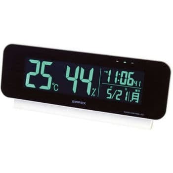 エンペックス　電波時計付デジタル温湿度計