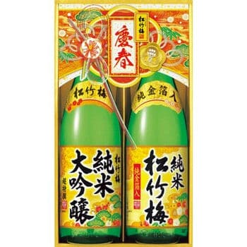 【数量限定】松竹梅＜純米大吟醸・金箔純米＞セット（２本）ＪＤ－ＲＫ