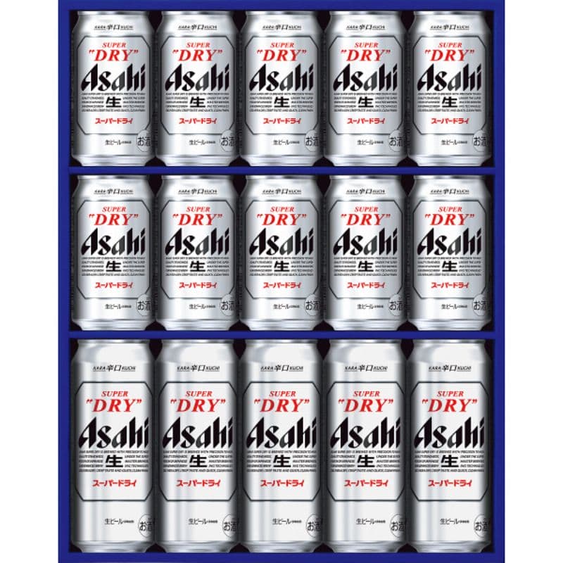 アサヒ スーパードライ缶ビールセット（350ml×10缶、500ml×5缶） アサヒ｜商品詳細｜ お酒（酒類）のギフト通販｜アーツギフト