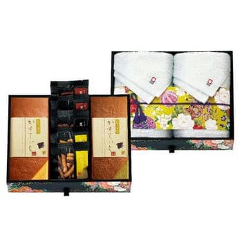 ミニたんす御進物 「ほまれ」かすてぃら&今治産たおる