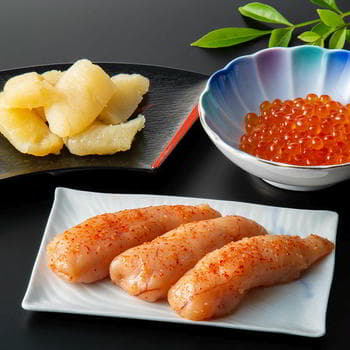 北海道産いくらとやまや明太子・味付け数の子詰合せ