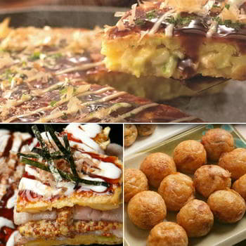 上方2種お好み焼きたこ焼きセット