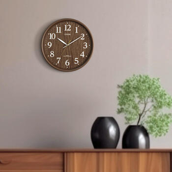 電波掛時計（木目）