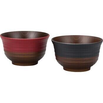 日本伝統色 丼 黒/朱