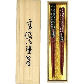 特選 若狭塗 花やしき 桐箱（2膳入）