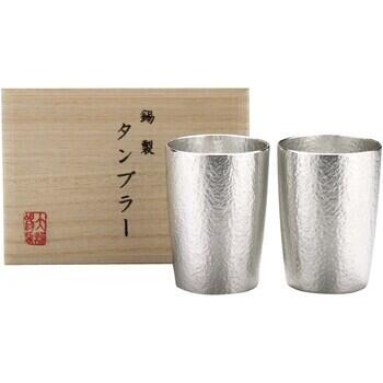 本錫タンブラー180ml ベルクペア（桐箱入）