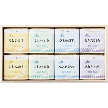 こども食堂応援ギフト ブランド銘柄厳選食べくらべお米ギフトセット（木箱入）（4種8袋入）