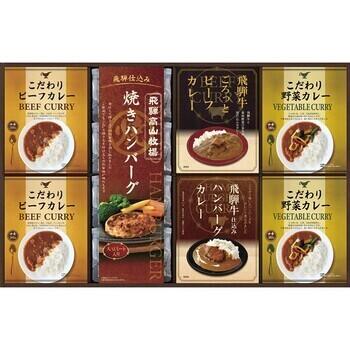 焼きハンバーグ（4個）＆こだわりカレー（6食）セットBHF-HJR