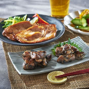 炭火焼風　生やきとり＆まぼろしの味噌使用　豚ロース味噌漬セット　KYM-50