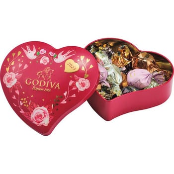 ブーケ ド ゴディバ G キューブアソートメント ミニハート缶（10粒入）