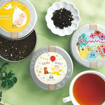 【名入れ】紅茶缶（ベビーズアニバーサリーセット）