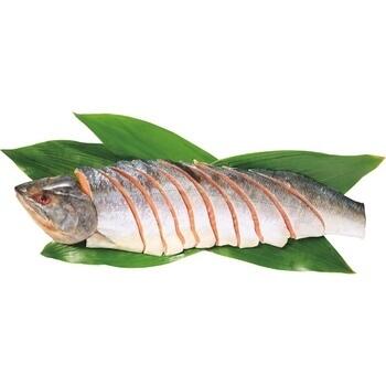 北海道礼文島・利尻島沖産熟成新巻鮭半身切身（800g）