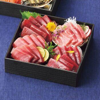 天然マグロのお刺身　海鮮おせち　一段重