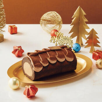 チョコレートロールケーキ　クリスマスｖｅｒ．