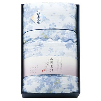 三河木綿 ダブルガーゼ 羽毛タッチ中わた 肌布団