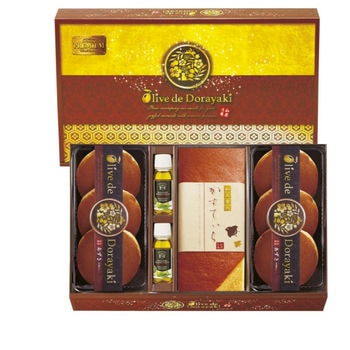 「オリーブ de どら焼き」Premium（カステラ・オリーブオイル2本入）