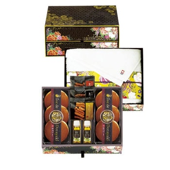 ミニたんす御進物「オリーブ de どら焼き」Premium（かりんとう入）