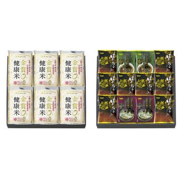 からだにやさしさ＋ 国産フリーズドライ ほうおうスープ 「金賞健康米」セット（スープ12食・米900g）