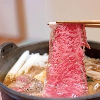 松阪牛すき焼き食べ比べ&今半割下セット（360g）