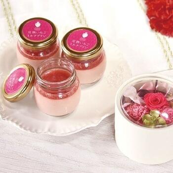 完熟いちごミルクプリン＆プリザーブドフラワー