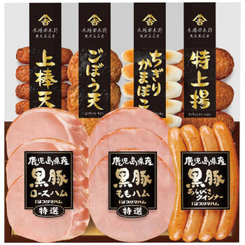 鹿児島県産恵味の黒豚ハムとさつま揚げセットKKS-300(N
