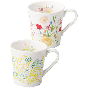 ペアマグセット（ミモザ・チューリップ）