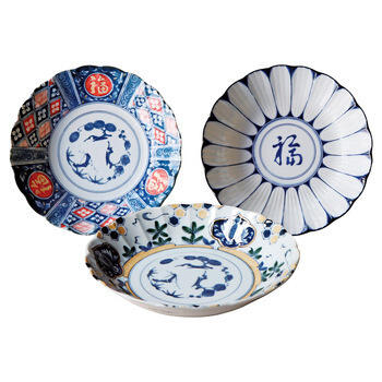 言祝ぎ宴深皿3客揃