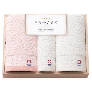 愛媛今治 フェイスタオル2P&ハンドタオル（木箱入）
