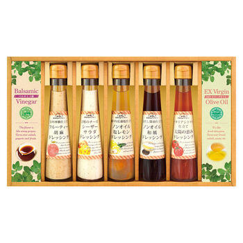 すこやかドレッシングとオリーブオイル&ビネガー