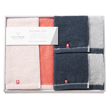 ハーフバスタオル&フェイスタオル2P