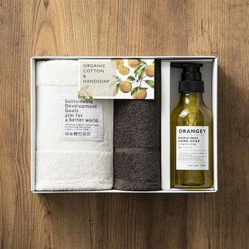 薬用ハンドソープとオーガニックタオルのセット