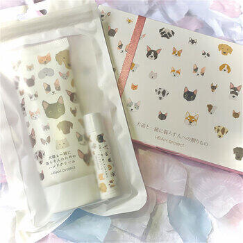 犬猫と一緒に暮らす人のためのハンドクリーム＆リップクリームセット