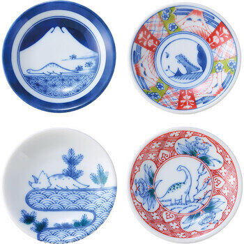 しあわせ図鑑（まめ皿4枚セット）