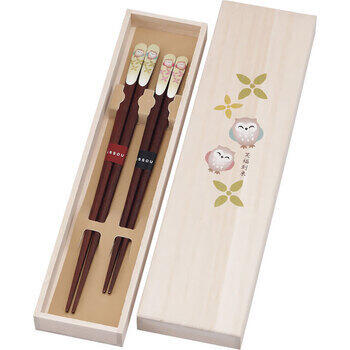 吉兆桐箱入夫婦箸