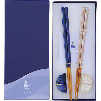 ラズリお箸2膳（箸置き付）