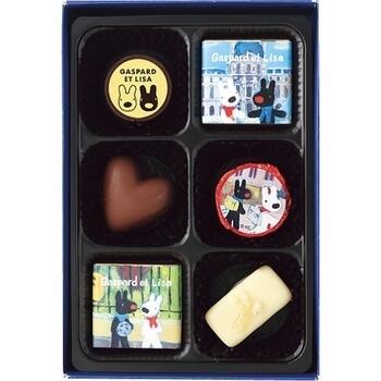 【紙袋付】リサとガスパールのBOOKショコラ（6個入）
