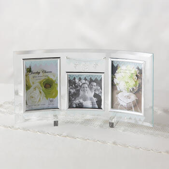 ジュエリーチャームガラスフォトフレーム3窓