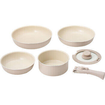 マジクックセラミック加工IH対応着脱ハンドルフライパン6点セット