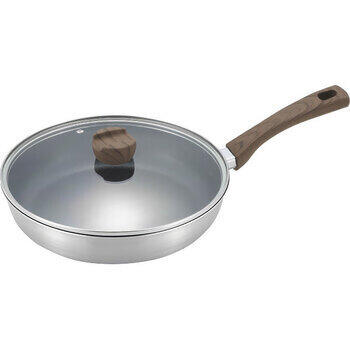 ダンチュウIH対応アルミ三層鋼ガラス蓋付フライパン（26cm）