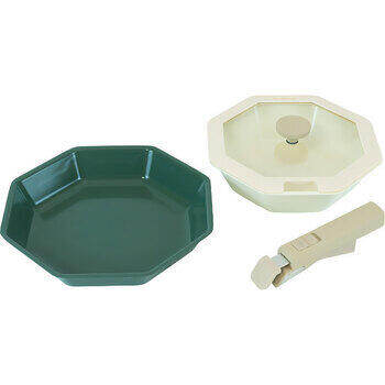 オクティナIH対応着脱ハンドルセラミック八角パン2点セット