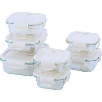 レンジ対応耐熱ガラス容器7点セット