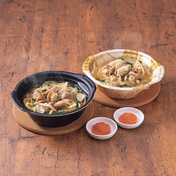 レンジで簡単！個食もつ鍋辛子明太子小袋付き4食セット