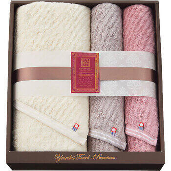 やさしいたおるエレガントラインロングバス1枚・フェイスタオル2枚セット