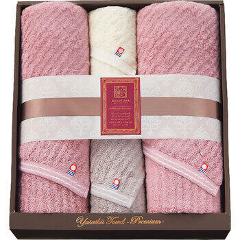 やさしいたおるエレガントラインロングバス・フェイスタオル各2枚セット