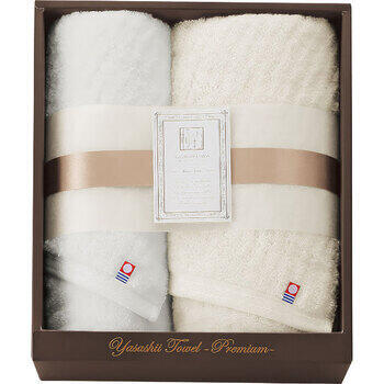 やさしいたおるベーシックラインスリムバス・フェイスタオル各1枚セット