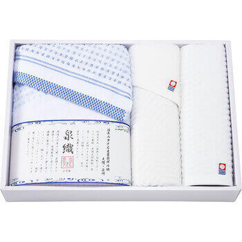 泉織バス・フェイス・ハンドタオル各1枚セット