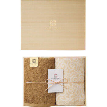 紋織タオル×極上タオルフェイスタオル2枚セット木箱入）